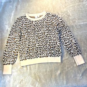 Gap kids leopard crew neck sweater Size 12/XL